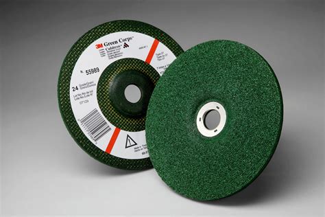 Up To 40% OFF 3M Green CorpsDepressed Center Wheel, 24 7" x 1/4" x 5/8-11 Internal, 7" Diameter, Adhesive Backed , Abrasive Grit, 8500 Rpm (Pack of 10)