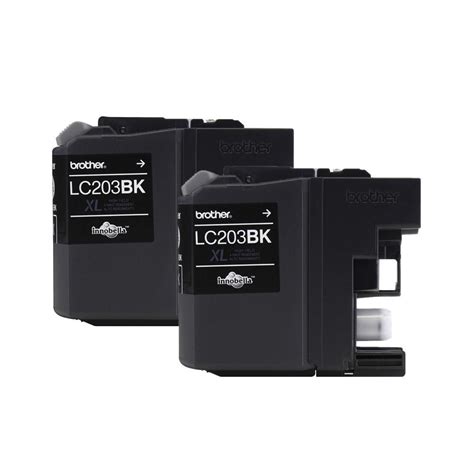 ☑ Brother LC203BK High-Yield Ink, Black - 2 Pack