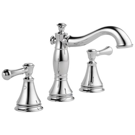 Delta Faucet Cassidy Widespread Bathroom Faucet 3 Hole, Bathroom Sink Faucet, Metal Drain Assembly, Polished Nickel 3597LF-PNMPU