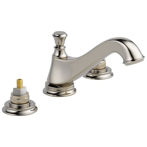Delta Faucet Cassidy Widespread Bathroom Faucet 3 Hole, Bathroom Sink Faucet, Metal Drain Assembly, Polished Nickel 3597LF-PNMPU