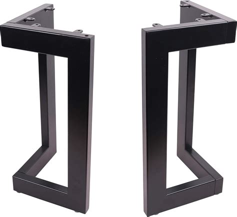 ECLV 18" Dining Bench Legs, X-Shaped Steel Table Legs, Coffee Table Legs,Computer Desk Legs,Industrial Kitchen Table Legs,Set of 2,Black (Copper)