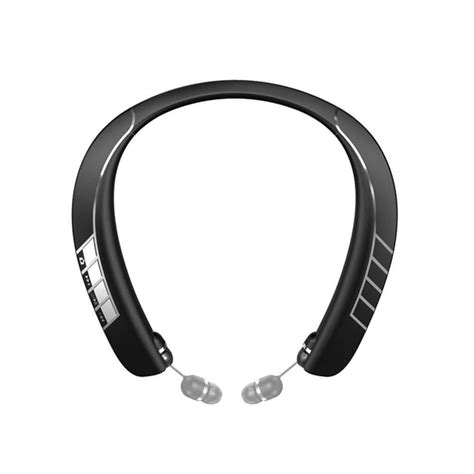 Foldable Bluetooth Headset, Beartwo Lightweight Retractable Bluetooth Headphones for Sports&Exercise, Noise Cancelling Stereo Neckband Wireless Headset (with Carry case)