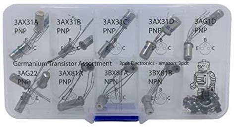 Germanium Transistor Assortment 20 pcs NPN PNP hfe Fuzz gain incl 20 Transistor Socket