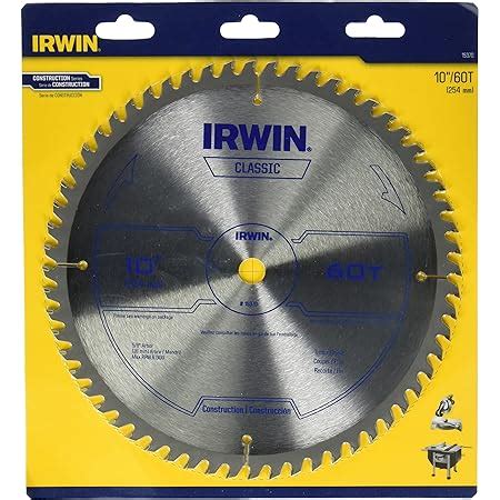 Review IRWIN Tools Classic Series Carbide Table / Miter Circular Saw Blade, 10-Inch, 60T (15370)