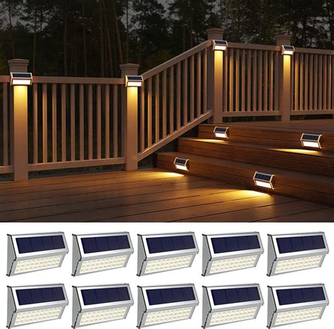LEDMO Solar Deck Lights Solar Powered Outdoor Waterproof Dock Driveway Ground Marker Lights LED Bright Blue Wireless Security Warning Step Lights for Pathway Sidewalk Boat Deck Stair Yard 12 Pack