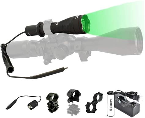 ORION H30-G Green Predator Premium 273 Yards Rechargeable Hog Hunting Light with Scope Mount, Rail Mount, Barrel Mount, Remote Pressure Switch & Charger Kit
