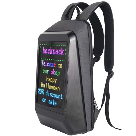 PIX Backpack with Programmable Screen, Grey, Large