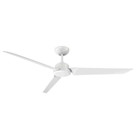 Roboto Indoor and Outdoor 3-Blade Smart Ceiling Fan 62in Matte White with Remote Control and Remote Control