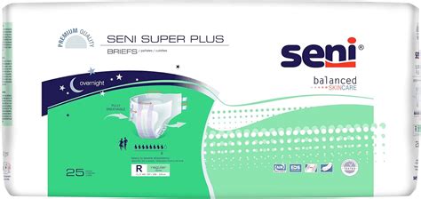 Seni Super Plus Adult Briefs for Severe Incontinence, Overnight, X-Large, 25Count, (Pack of 3) (SXL25BP1)